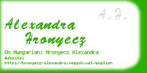 alexandra hronyecz business card